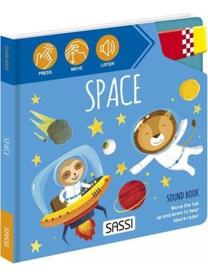 Sassı SASSI Sound Books - Space Ester Tome 10 Sayfa Ciltsiz Kitap Eğlenceli Öğrenme Özelliği