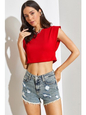 Shade Kadın Yıkamalı Kot Şort