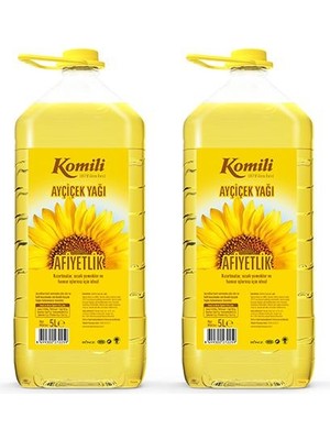 Komili Ayçiçek Yağı 10 lt Pet (Dar Ağız) Türkiye Menşeli Hafif ve Çıtır Kızartmalar İçin