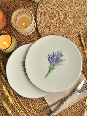 M'art Home Sipahi Lavanta 6 Li Porsenel Pasta Tabağı 19 cm
