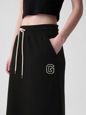 Gap Kadın Siyah Gap Logo Athletic Midi Etek