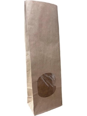 Kraft Pencereli Dipli Torba S-7X20,5X4CM