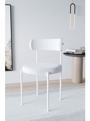 Eylül Sandalye 2 Adet Sandalye Teddy Kumaş, Mutfak Sandalyesi Peri. Sandalye