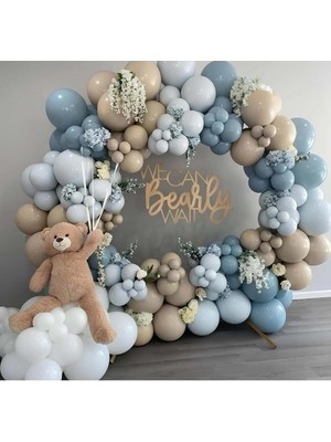 ^^ Doğum Günü Konsepti *Derin Okyanus*Deniz Kumu*Fırtına Mavisi* 60 lı Balon Zinciri Parti Seti