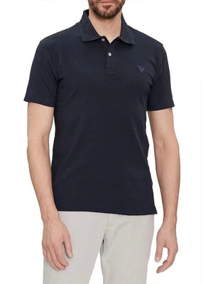 Guess Erkek Nolan Ss Lacivert Polo T-Shirt