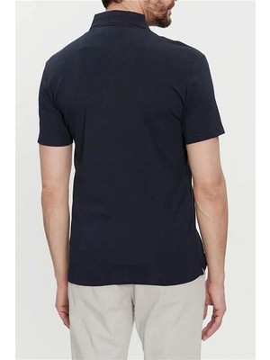 Guess Erkek Nolan Ss Lacivert Polo T-Shirt