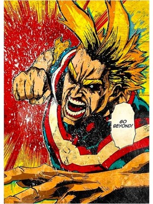 Jeronkarji Her Şey Boku'nun Ötesine Geçebilir No Hero - My Hero Academia Tablo Ahşap Poster Dekoratif