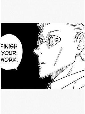 Jeronkarji Nanami Kento "işini Bitir" Alıntısı - Jujutsu Kaisen Manga Paneli Tablo Ahşap Poster Dekoratif