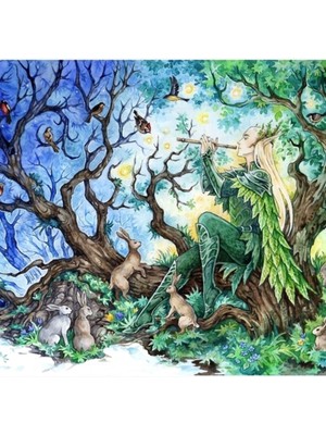 Jeronkarji Ilkbahar Tablo Ahşap Poster Dekoratif