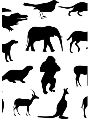 Jeronkarji Hayvan Kolajı 2 Tablo Ahşap Poster Dekoratif