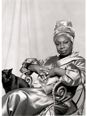 Jeronkarji Nina ve Kara Kedi - Sana Büyü Yapıyorum Tablo Ahşap Poster Dekoratif