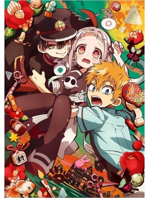 Jeronkarji Jibaku Shounen Hanako-Kun — Tuvalete Bağlı Hanako-Kun Tablo Ahşap Poster Dekoratif