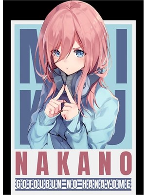 Jeronkarji Miku Nakano Kart Tablo Ahşap Poster Dekoratif