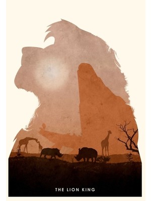 Jeronkarji Aslan Kral Tablo Ahşap Poster Dekoratif