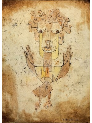 Jeronkarji Angelus Novus, 1920, Paul Klee Tablo Ahşap Poster Dekoratif