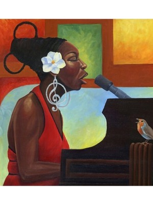Jeronkarji Song Bird (Nina Simone) Tablo Ahşap Poster Dekoratif