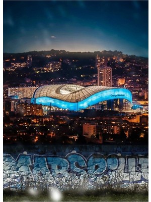 Jeronkarji Stade Velodrome Marsilya Tablo Ahşap Poster Dekoratif