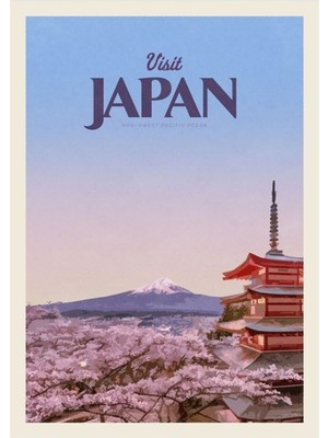 Jeronkarji Japonya'yı Ziyaret Edin Tablo Ahşap Poster Dekoratif