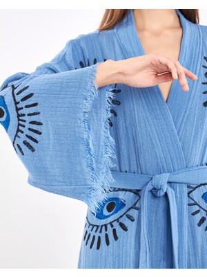 bebekokusu Blue Eye Kısa Blue Kimono