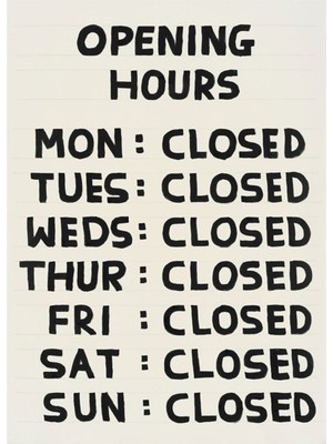 Jeronkarji Çalışma Saatleri Kapalı Tablo Ahşap Poster Dekoratif