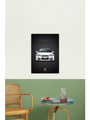 Jeronkarji Nissan Skyline Gt-R (R34) Tablo Ahşap Poster Dekoratif