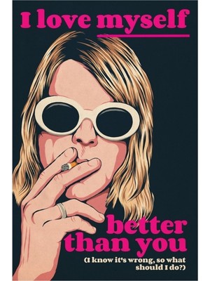 Jeronkarji Kendimi Seviyorum Tablo Ahşap Poster Dekoratif