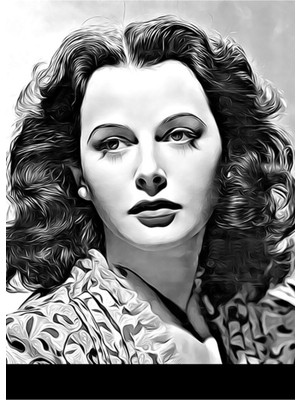 Jeronkarji Hedy Lamarr, Ünlü Avusturyalı Kadın Oyuncu ve Mucit Sticker Tablo Ahşap Poster Dekoratif
