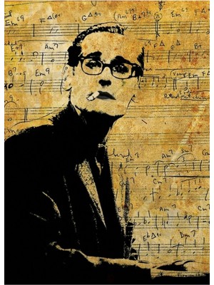 Jeronkarji Herkes Kazıyor Bill Evans Tablo Ahşap Poster Dekoratif