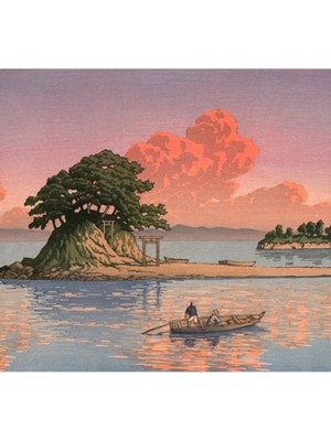 Jeronkarji Kujukushima, Shimabara Kawase Hasui Tarafından Tablo Ahşap Poster Dekoratif
