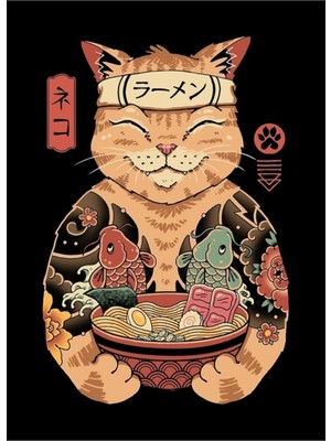 Jeronkarji Catana Ramen Tablo Ahşap Poster Dekoratif