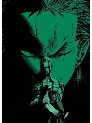 Jeronkarji Tek Parça Roronoa Zoro Tablo Ahşap Poster Dekoratif