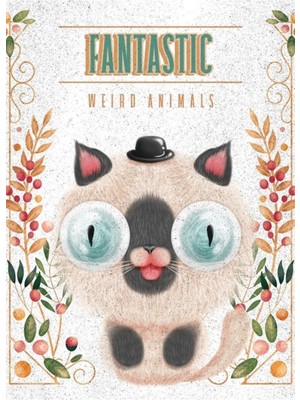 Jeronkarji Fantastik Garip Hayvanlar, Fantastik Garip Kedi Tablo Ahşap Poster Dekoratif