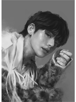 Jeronkarji Taehyung 180514 Tablo Ahşap Poster Dekoratif KOD3549