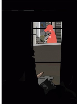 Jeronkarji Pencerenizin Dışında Biri Olabilir Tablo Ahşap Poster Dekoratif KOD716