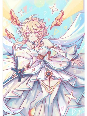 Jeronkarji Lumine - Genshin Etkisi Tablo Ahşap Poster Dekoratif