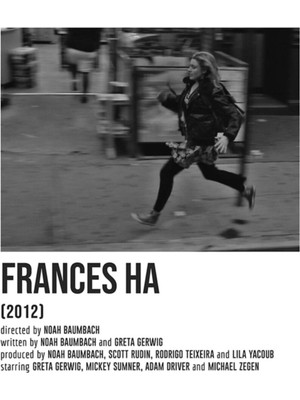 Jeronkarji Frances Ha Run Poster Tablo Ahşap Poster Dekoratif