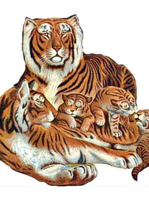 Jeronkarji Vıntage Tıger Aile Bağlığı Tablo Ahşap Poster Dekoratif