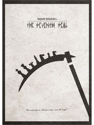 Jeronkarji Yedinci Mühür Aka Det Sjunde Inseglet Tablo Ahşap Poster Dekoratif