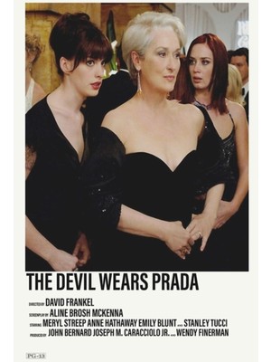 Jeronkarji Şeytan Prada Giyer Tablo Ahşap Poster Dekoratif