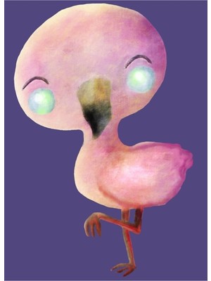 Jeronkarji Küçük Flamingo Tablo Ahşap Poster Dekoratif