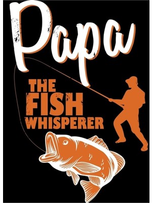 Jeronkarji Komik Balık Tutma Baba Baba Balık Fısıldayan Tablo Ahşap Poster Dekoratif