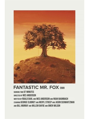 Jeronkarji Fantastik Bay Tilki (2009) Tablo Ahşap Poster Dekoratif