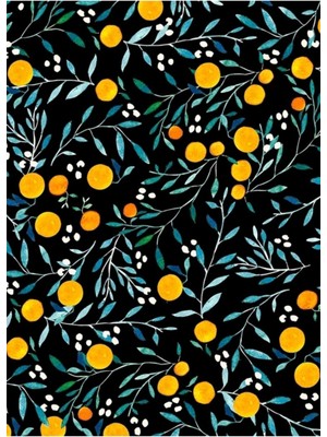 Jeronkarji Siyah Tablo Ahşap Poster Dekoratif Üzerine Portakal