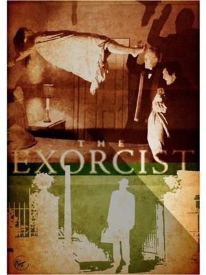 Jeronkarji Vintage Modern The Exorcist Tablo Ahşap Poster Dekoratif