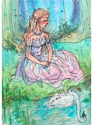 Jeronkarji Barbie Kuğu Gölü Tablo Ahşap Poster Dekoratif