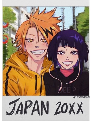 Jeronkarji Kami ve Jirou Tablo Ahşap Poster Dekoratif