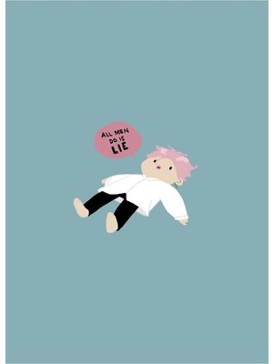 Jeronkarji Bts Puns Koleksiyonu - Yalan Tablo Ahşap Poster Dekoratif KOD1330