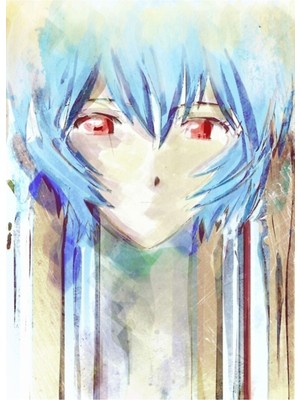 Jeronkarji Ayanami Rei Evangelion Anime Tra Dijital Resim Tablo Ahşap Poster Dekoratif