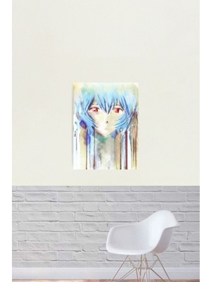 Jeronkarji Ayanami Rei Evangelion Anime Tra Dijital Resim Tablo Ahşap Poster Dekoratif