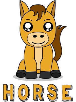 Jeronkarji At Tilki Hayvanlar Tilki Kawaii Illüstrasyon Hediyeler Tablo Ahşap Poster Dekoratif